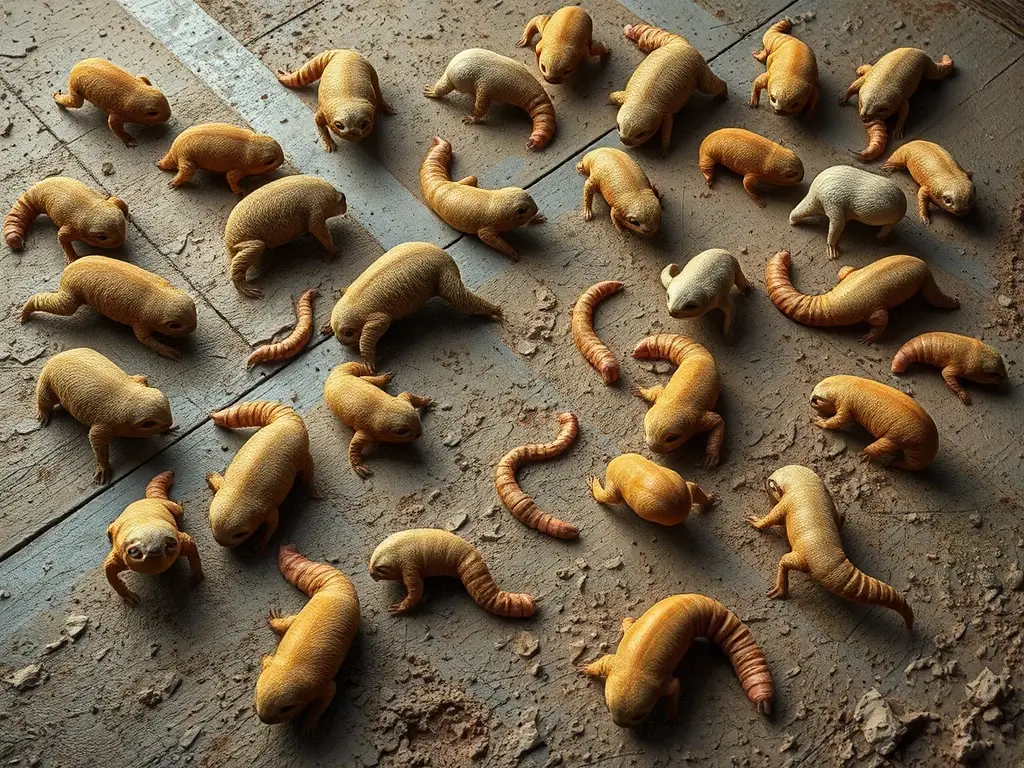 Un collage de animales realistas con alta definición y detalles