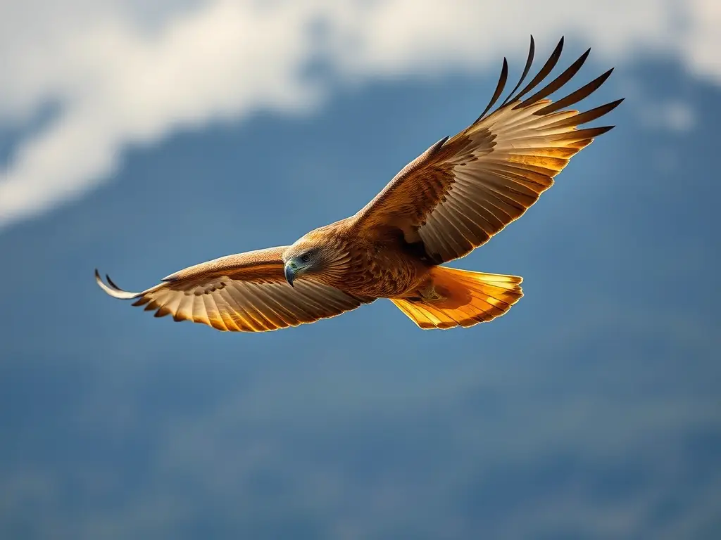 Fotorealistic cover de un águila majestuosa en vuelo