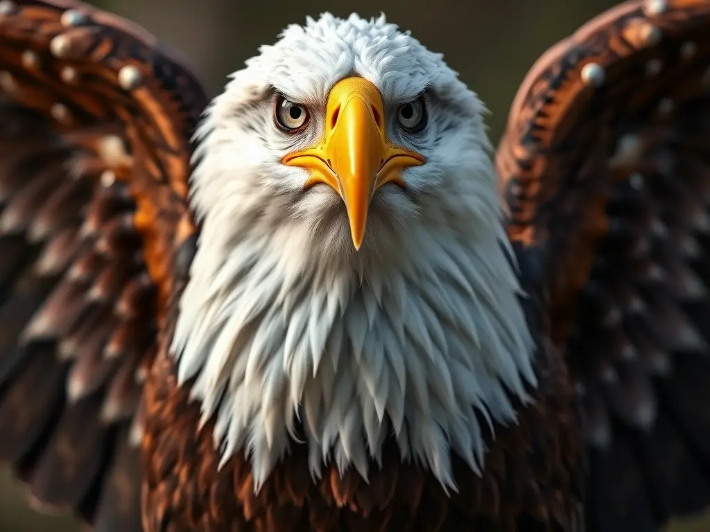 Una retrato de águila real de alta resolución, estética natural sin texto