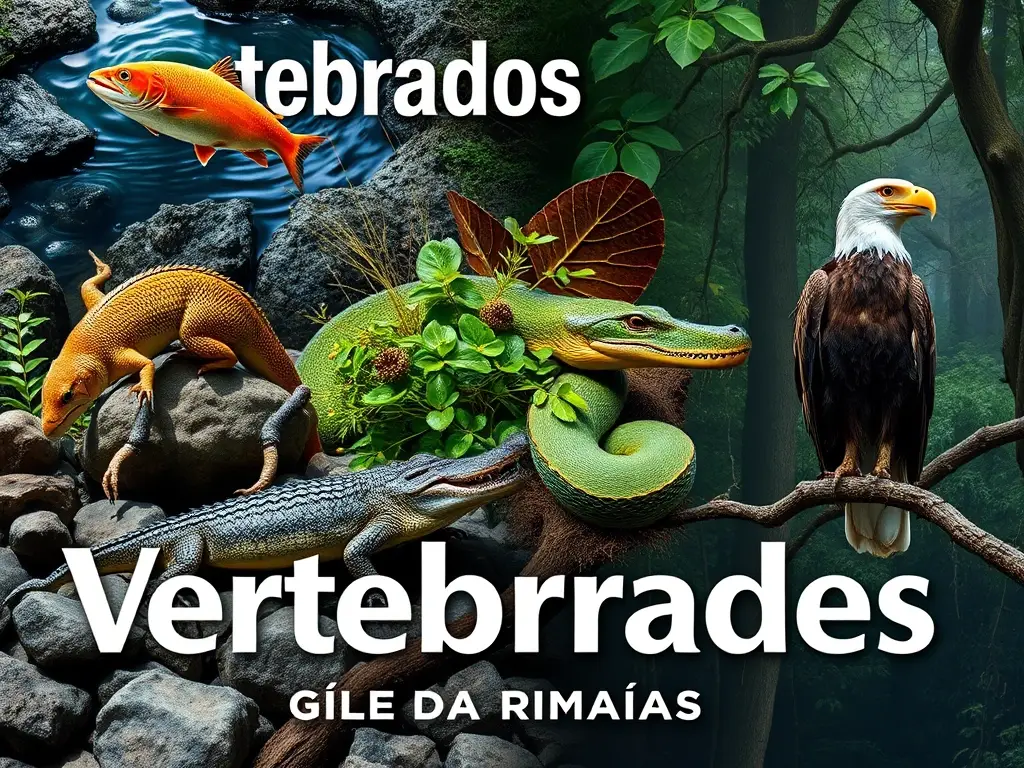 Fotografía realista del artículo sobre Vertebrados
