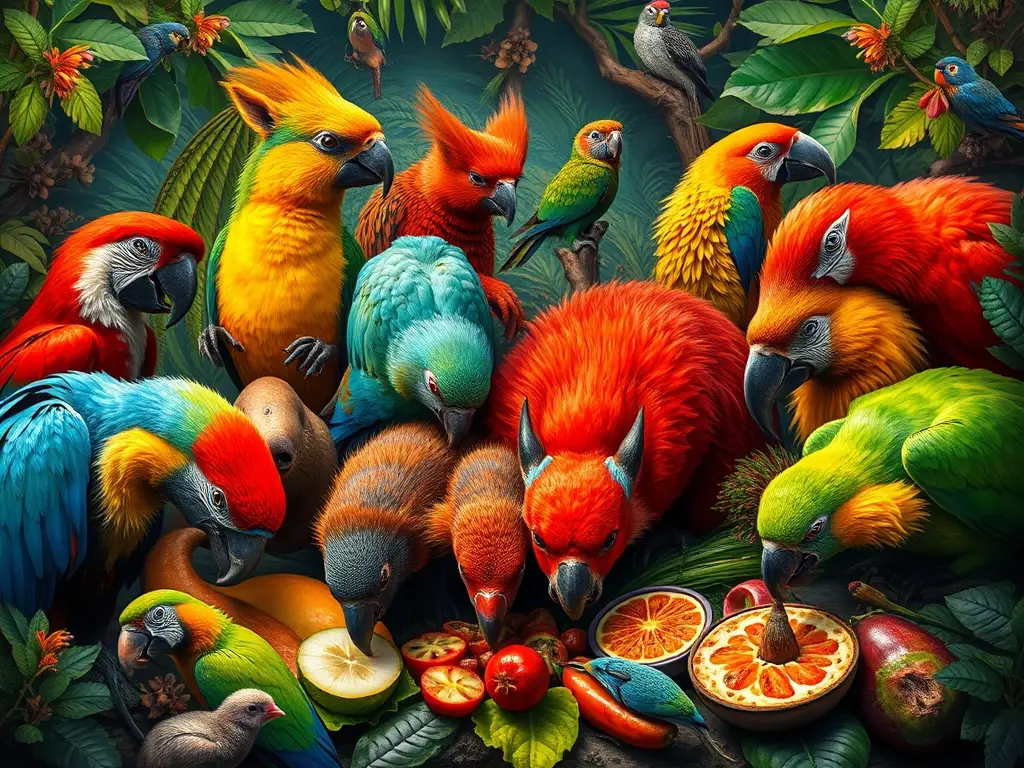 Un retrato fotográfico de colores en un ambiente exuberante, con vida e increíble calidad