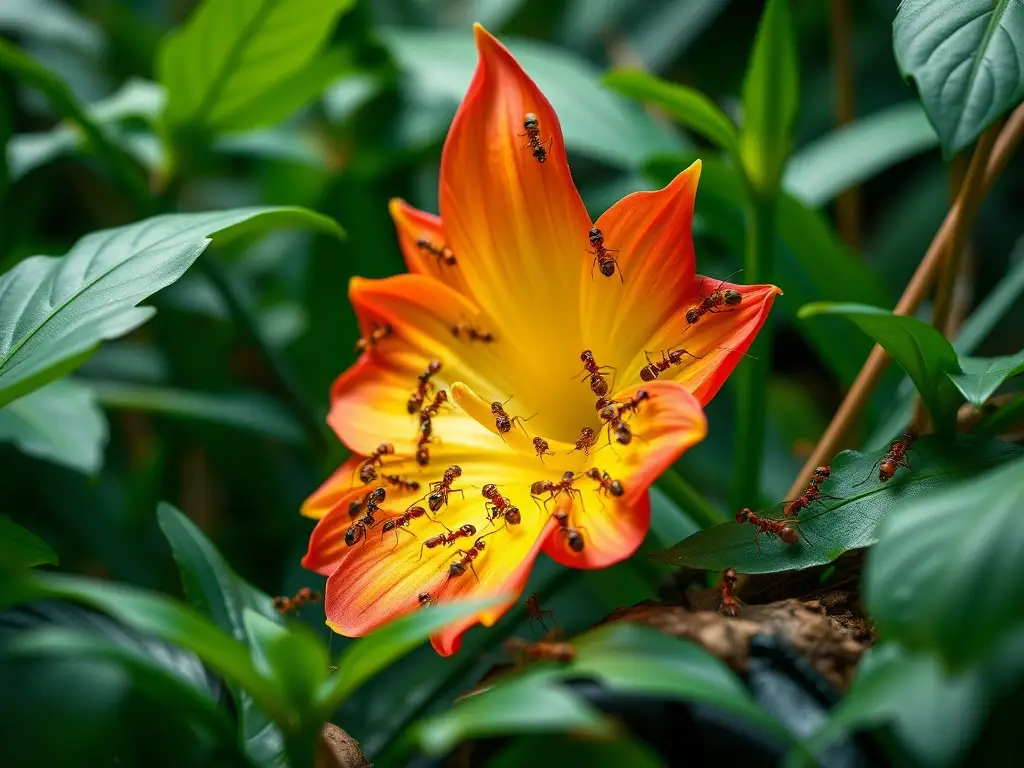 Un majestuoso y detallado retrato de flores tropicales