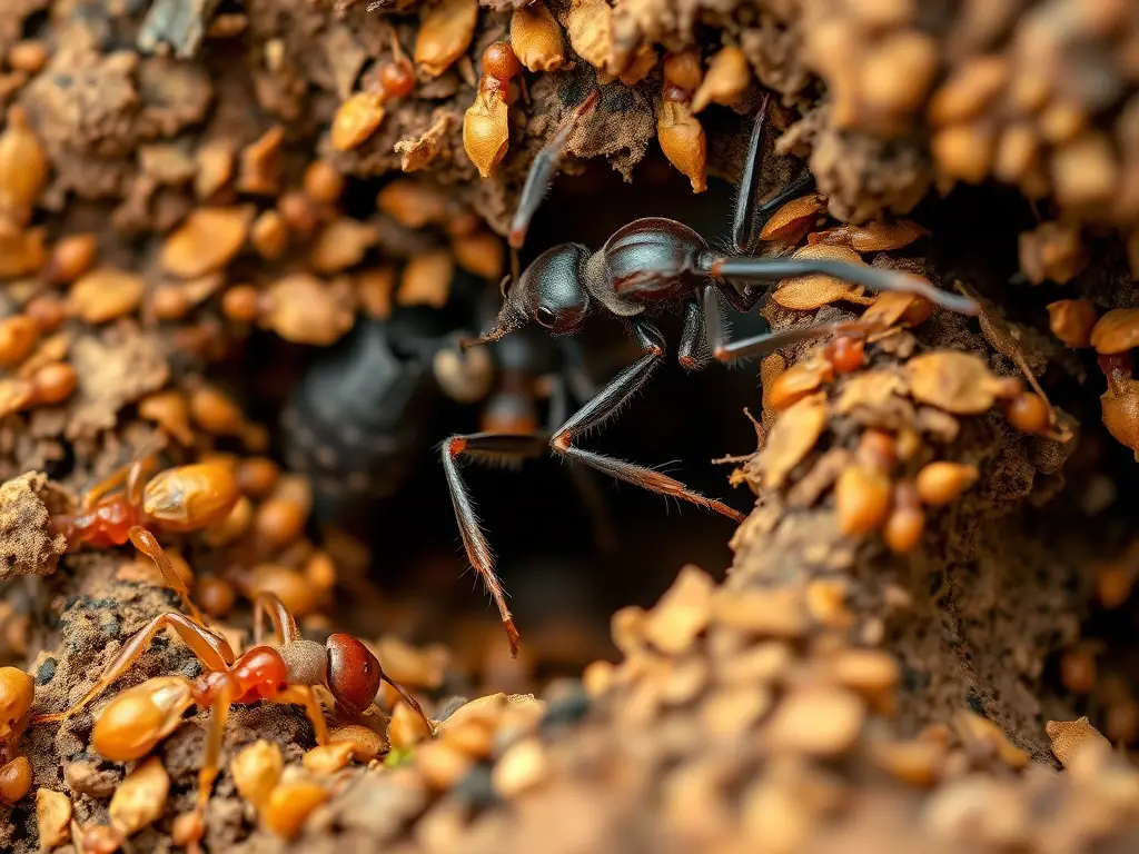 Fotorealista de ántola mexicana explorando su hogar