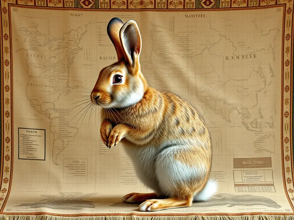 Tapiz fiel a la naturaleza, alto detalle, rabbit saludable, sin texto