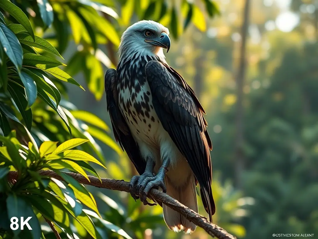 Fotorealista de un halcón deEcology, majestuoso, en la selva amazónica