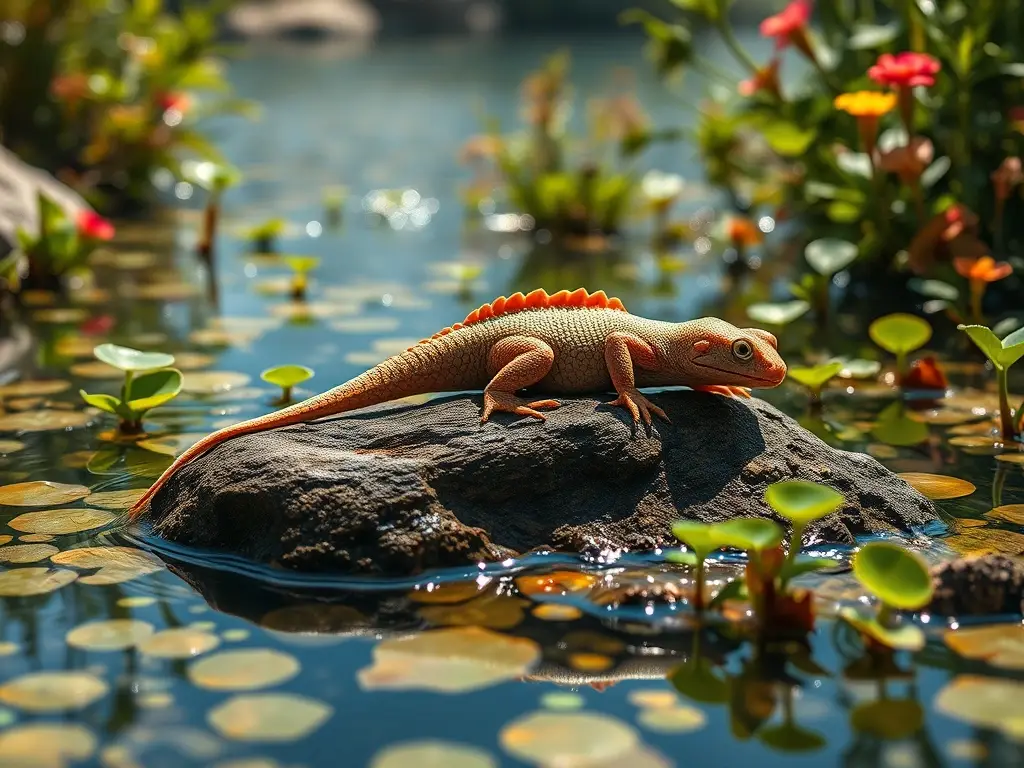 Un retrato fotográfico de un axolote de Aix-Marseille en un hábitat de agua cristalina