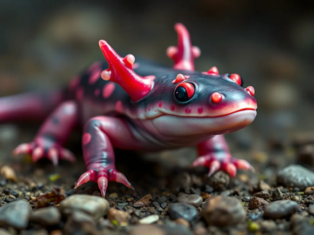 Foto realista, 8K, axolotl de Altiplano, preciso