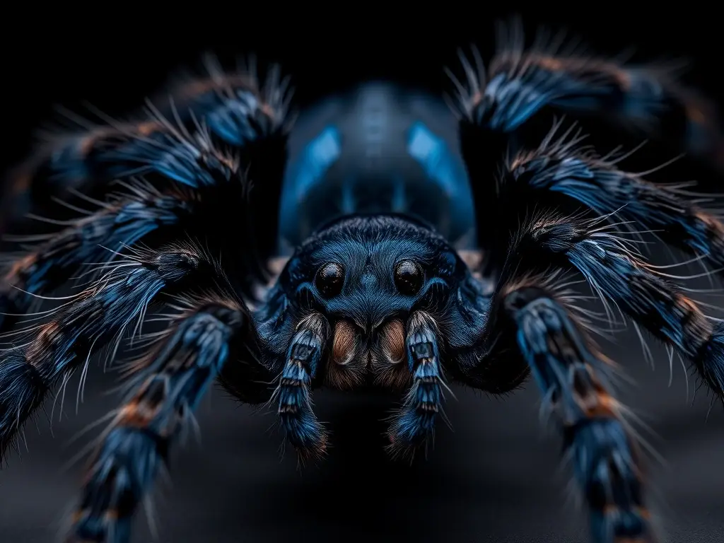 Fotografía realista y precisa de tarántula con cola dentada