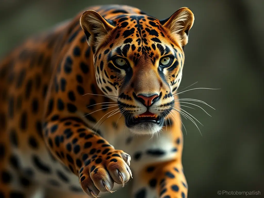 Serie de imagen realista de un pardo en movimiento