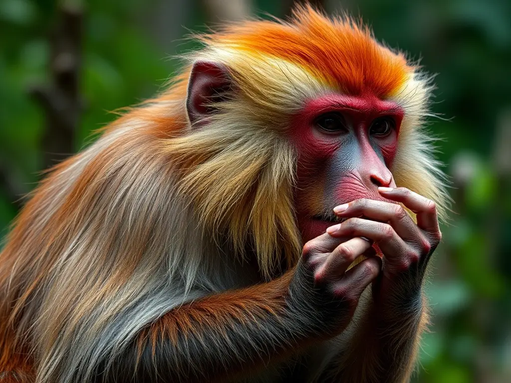 Foto realista de un macaco japonés