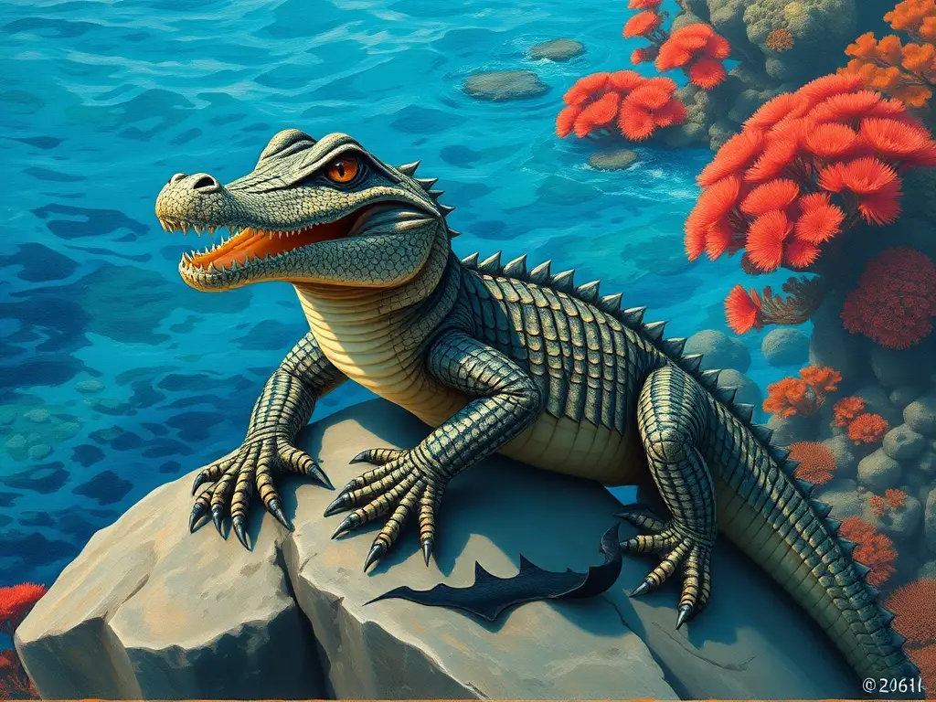 Foto realista de una serpiente marina de dragón australianos con detalles de anatomia