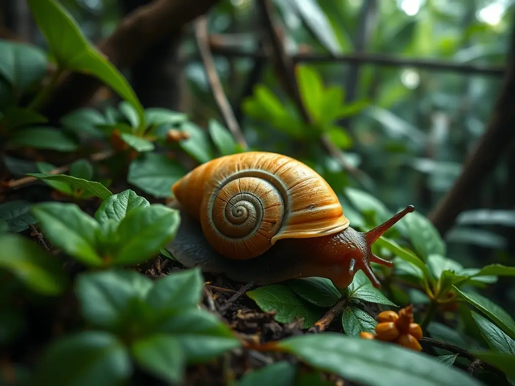 Foto realista de un caracol venenoso escondido en Australia