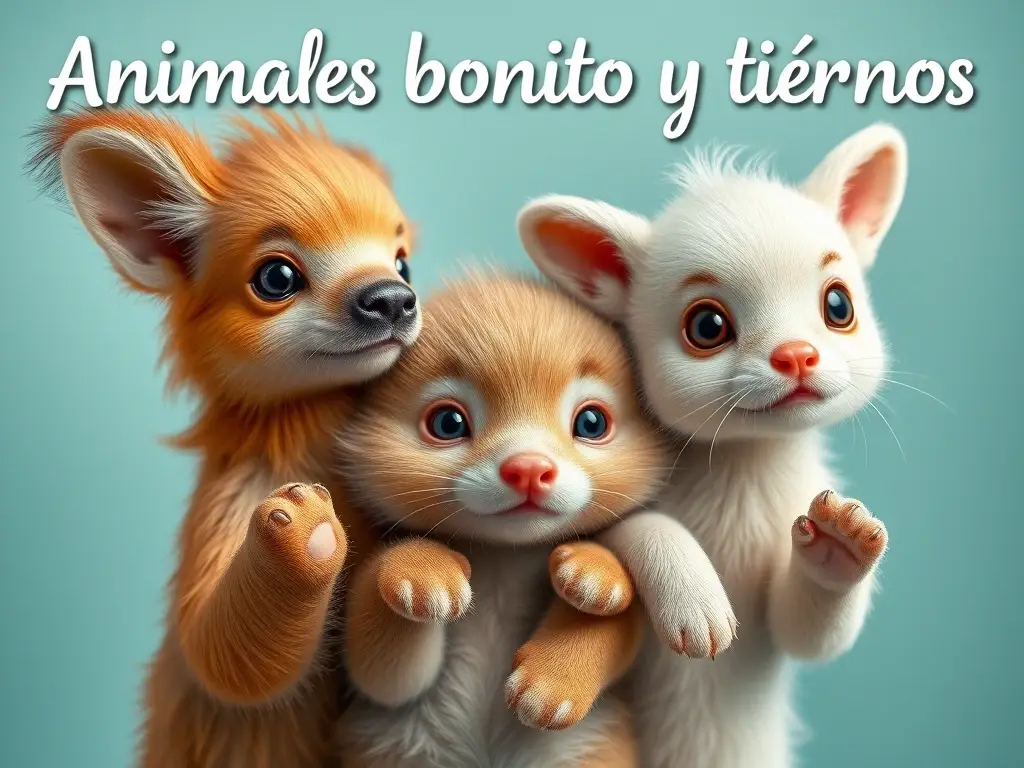 Photorealistic cover of adorable animals