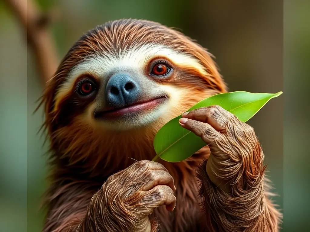 Un dibujo realista de un loro respirando con una hoja y un par de dedos flexionados