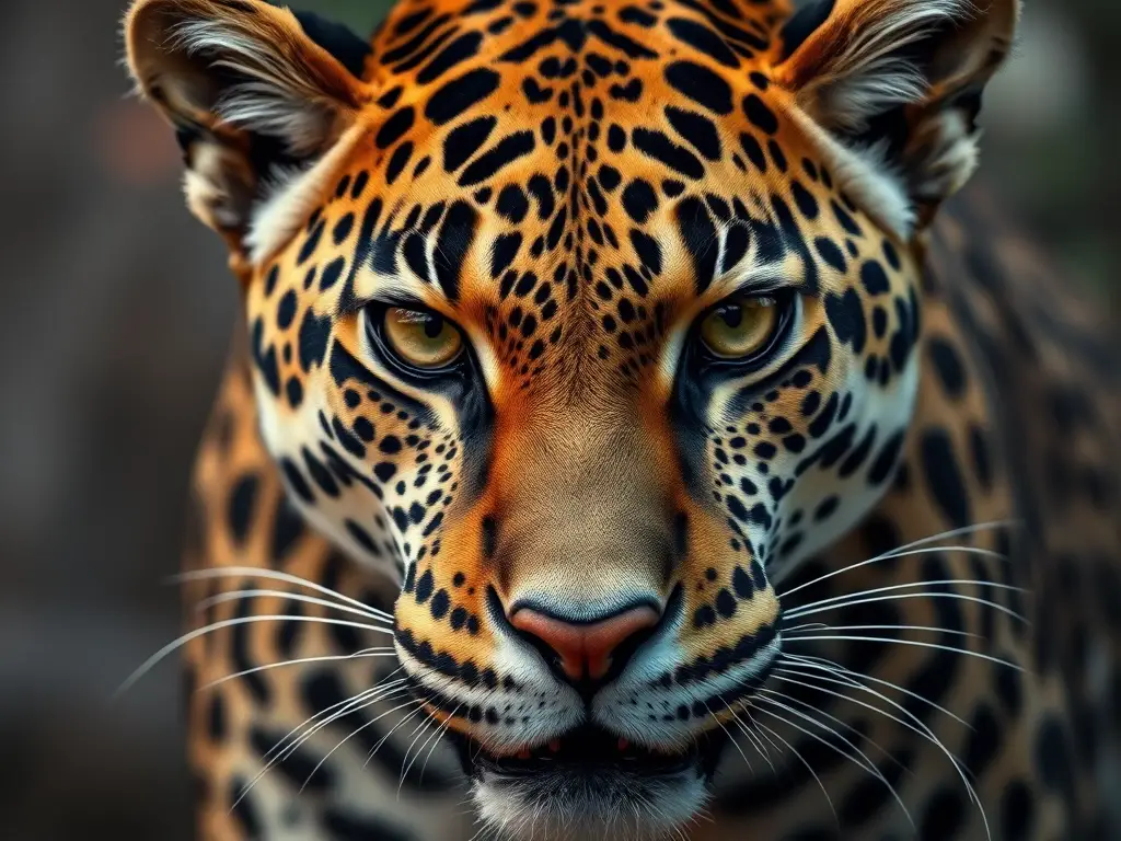 Fotorealista retrato de jaguar detalladamente detallado