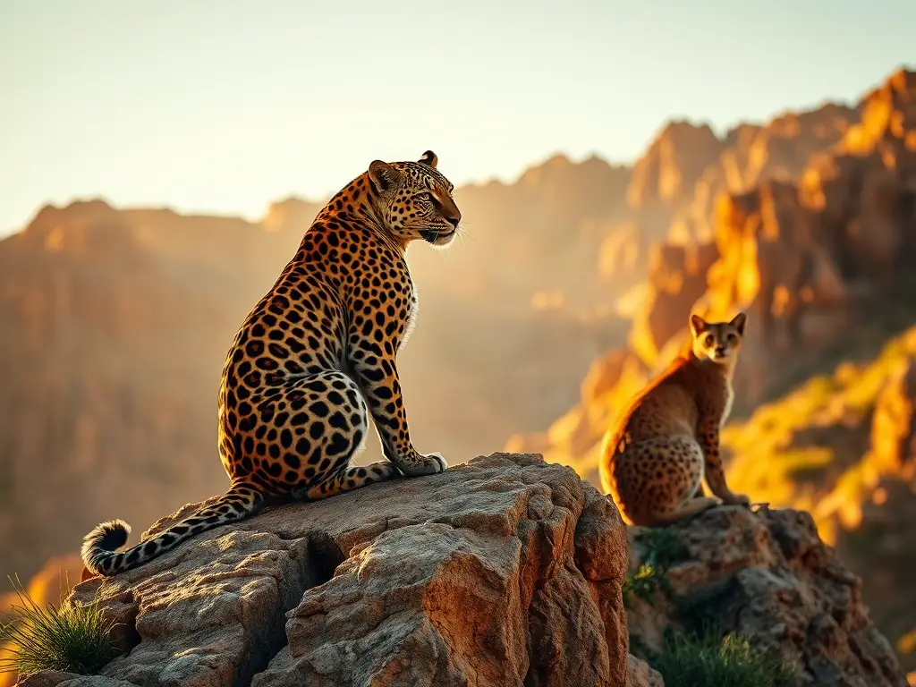Un Jaguar majestuoso en un paisaje chihuahuan