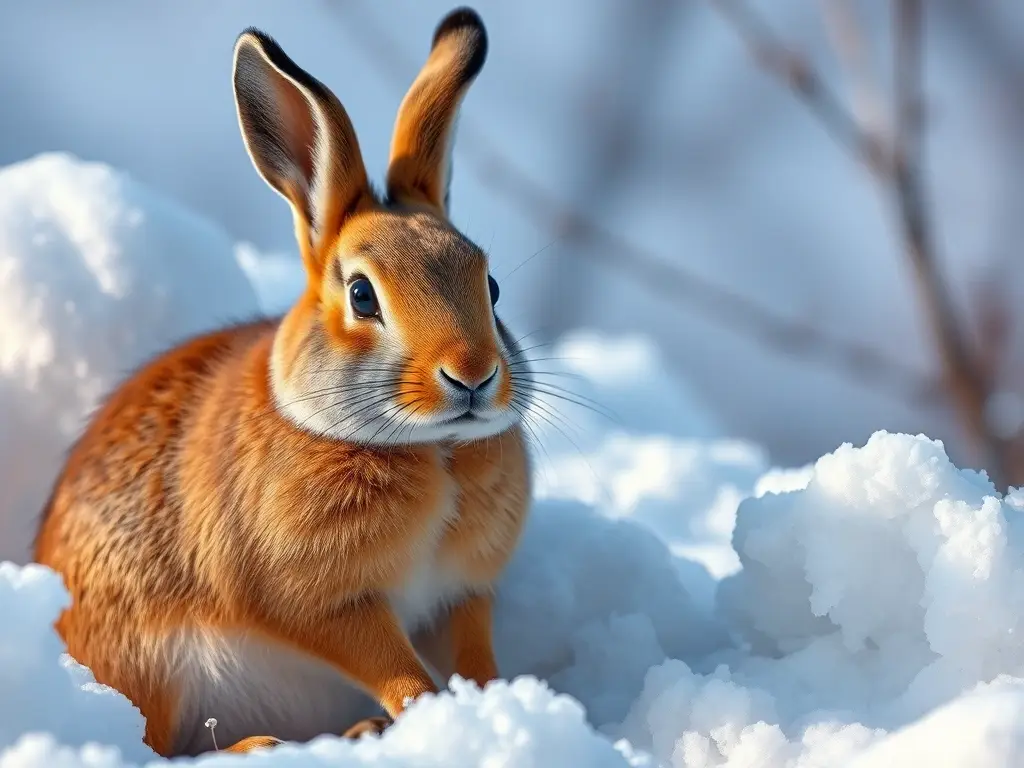 Fotografía de un águila artica realista en un paisaje de nieve