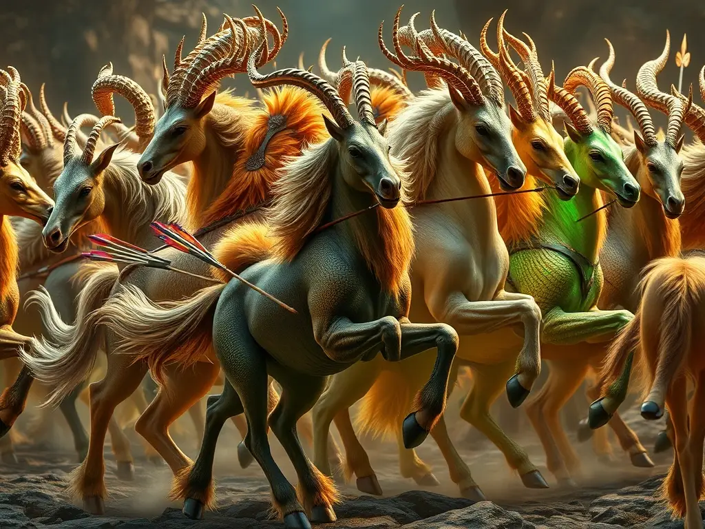 Una obra de arte magistral 8K con criaturas mitológicas