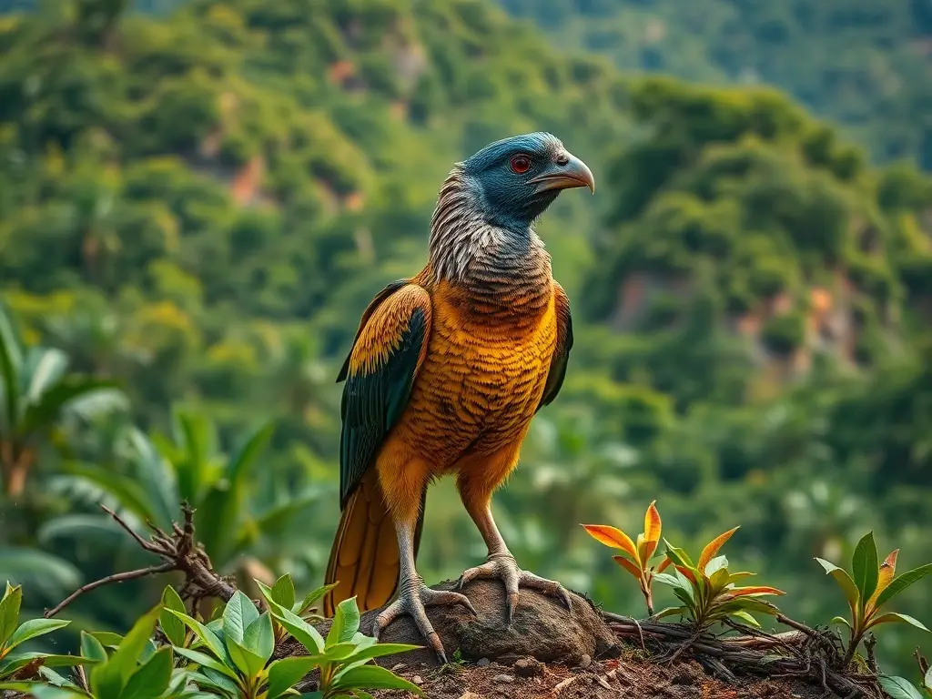 Fotorealista, paisaje exuberante de Oaxaca con tucán real