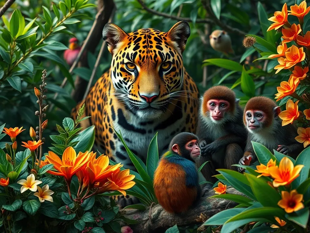 Fotorealistic obra de arte con animales de Sinaloa
