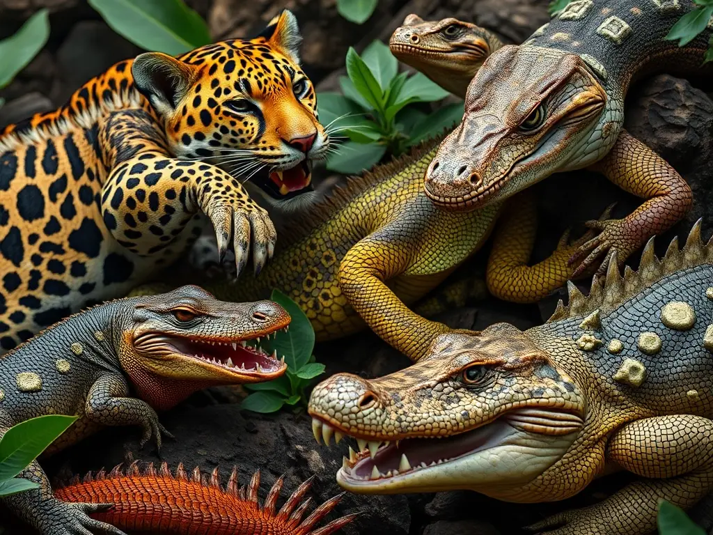 Imagen realista de reptiles de Sinaloa, México, con fuentes científicas