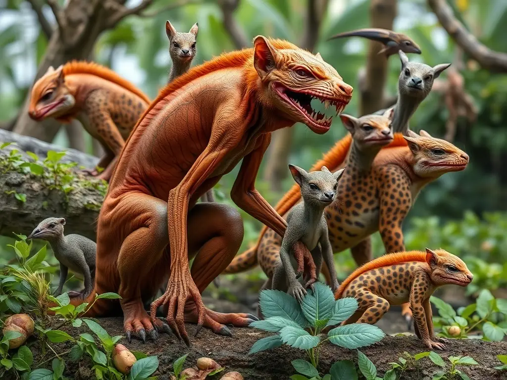Fotografía realista de 25 animales endémicos de Veracruz, Mexico, en hábitat natural
