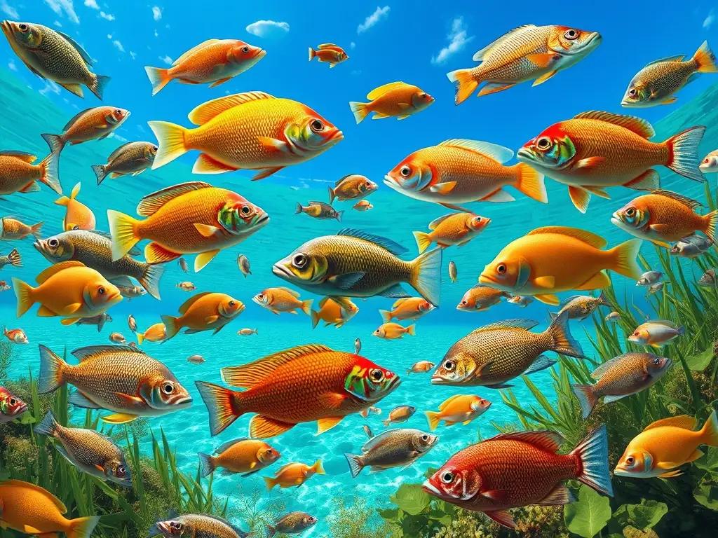Fotorealista y detallada pintura de 25 especies de peces de Veracruz