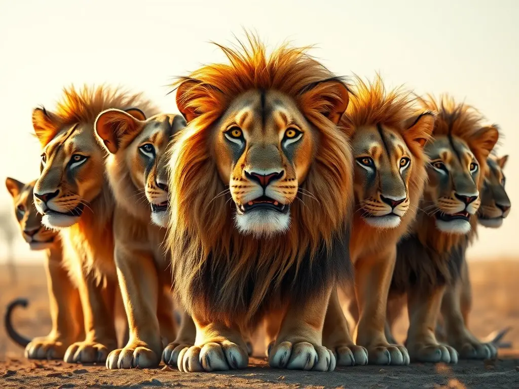 Foto realista de los protagonistas de El Rey León