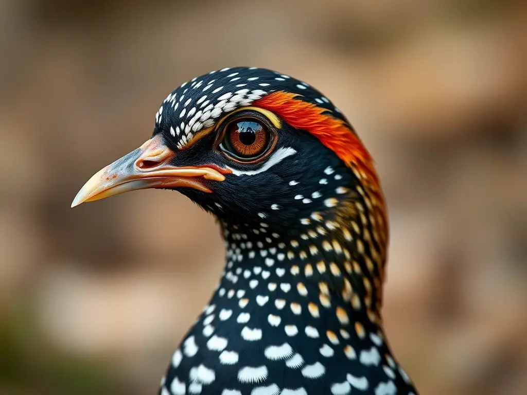 Un retrato preciso de la partridge Tuxtleña en una fotografía realista