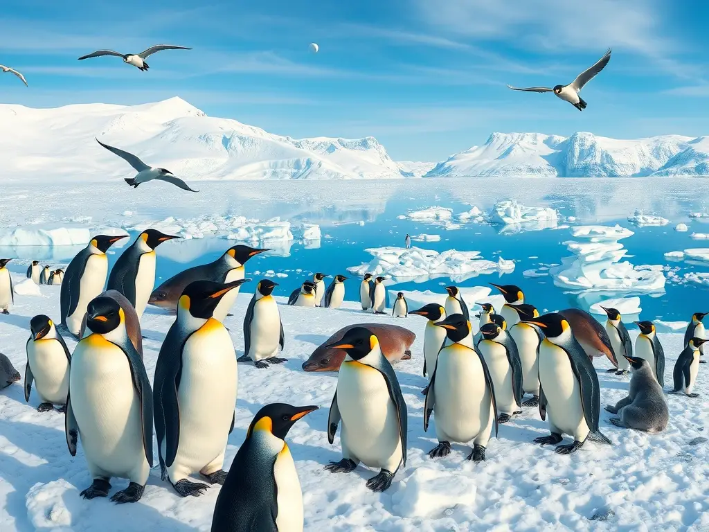 Una obra maestra fotorealista de 8K con 30 especies antárticas