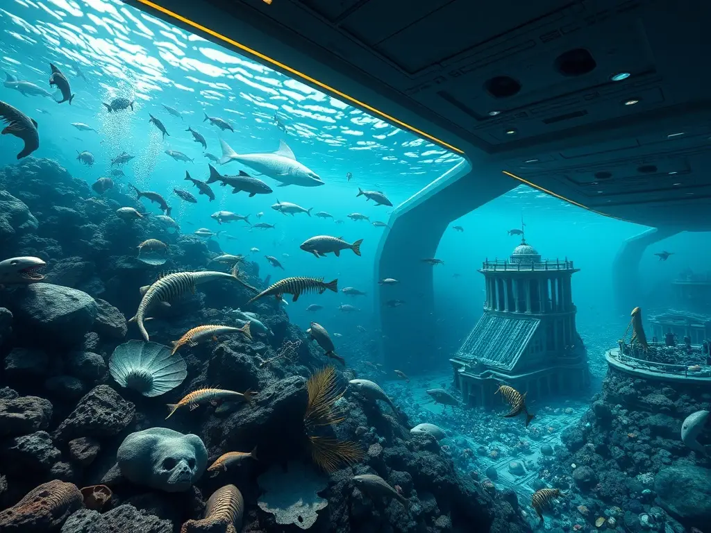Un submarinero muestra el viaje de la vida animal a través del tiempo