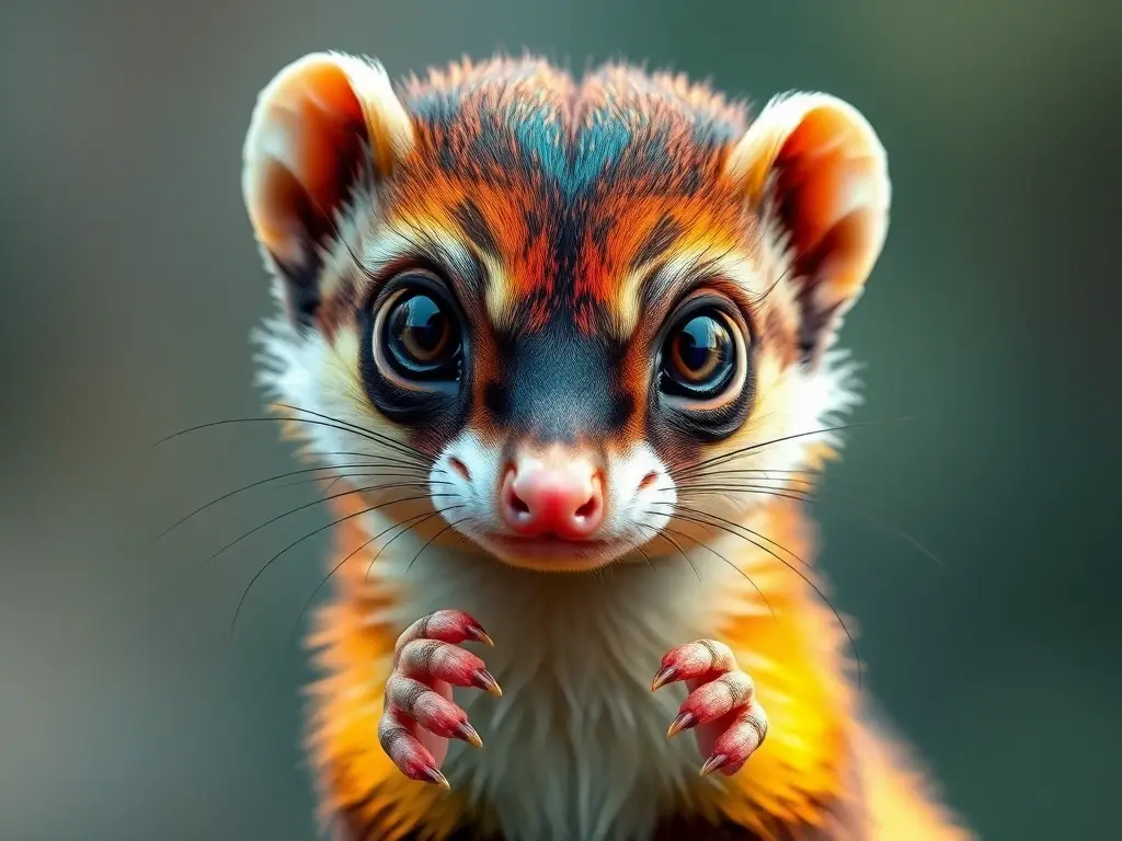 Ilustración realista de Yarará, con ojos detallados y fur brillante