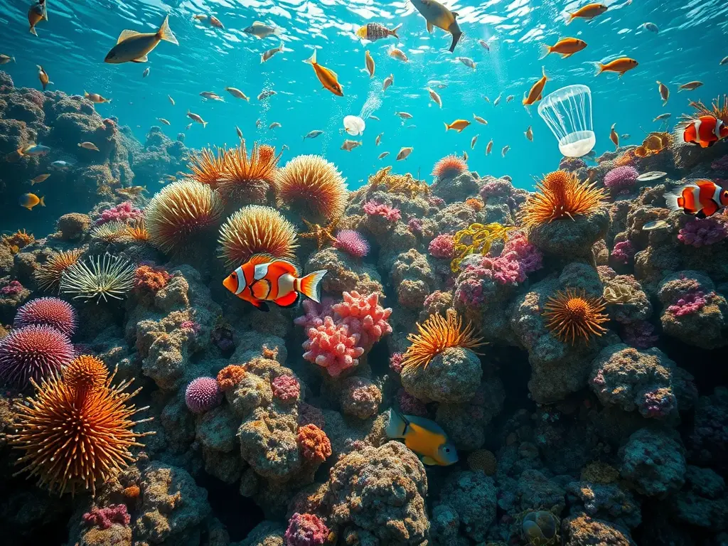 Un museo underwater de vida marina con vida sexual y asexual