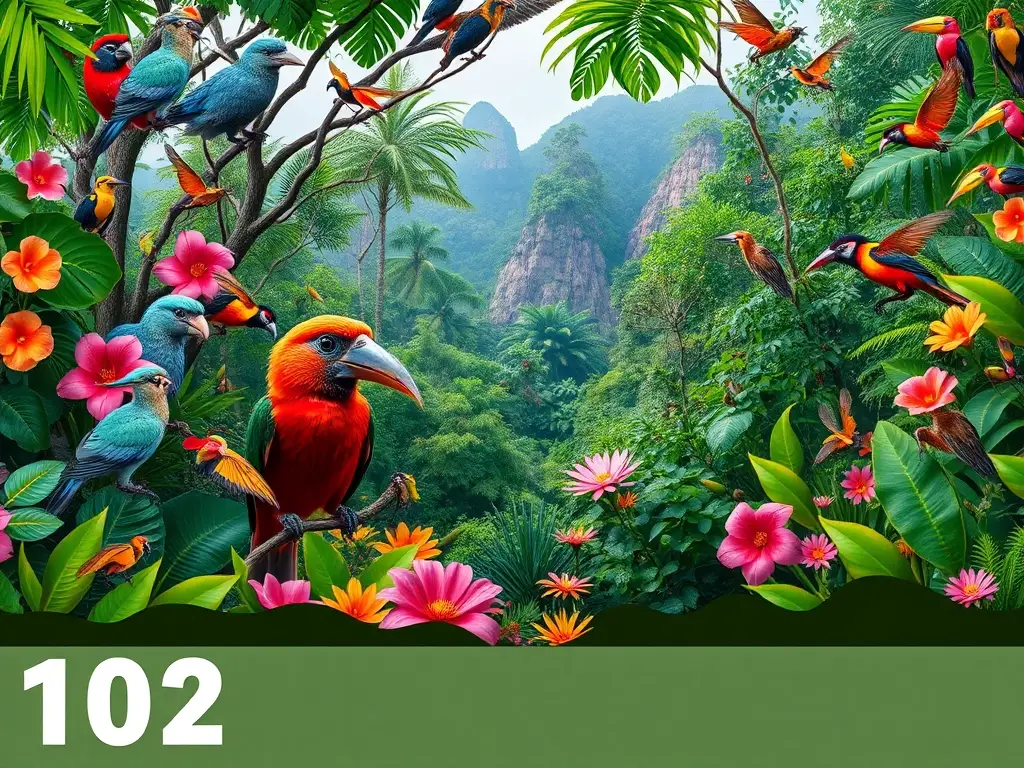 Fotografía espectacular de la selva peruana con biodiversidad