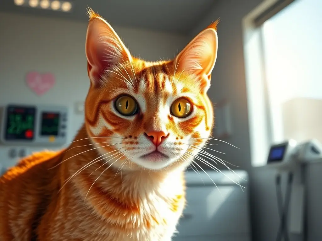 Un retrato hiperrealista de un gato tabliert con ojos dilatados y postura relajada