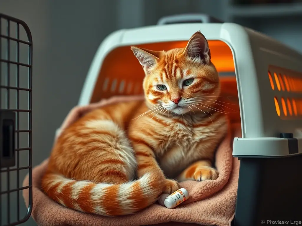Foto realista, 8k, gato tabby tranquilo en caja