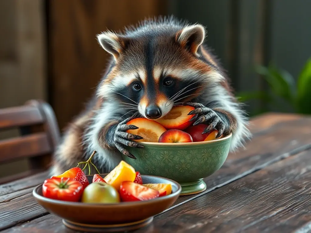 Un raccoon realista
