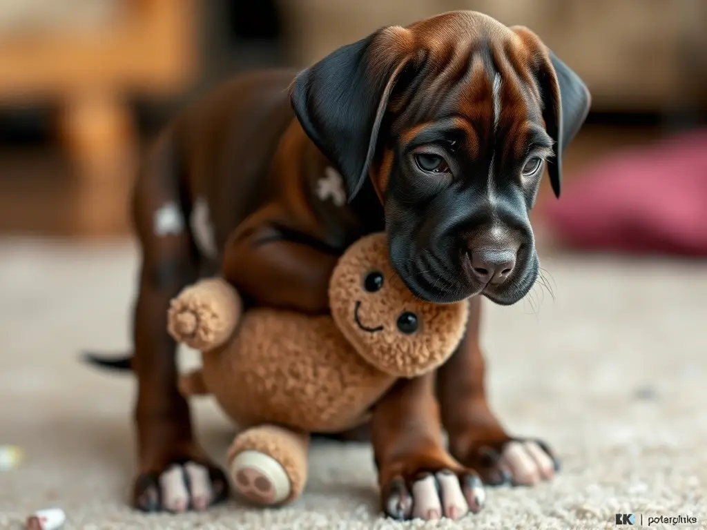 Photorealistic portrait of a healthy Chocolate French Bulldog puppy