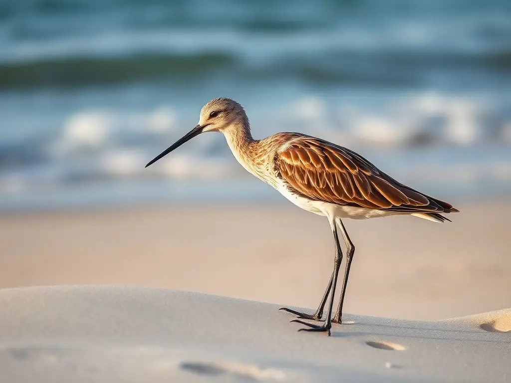 Fotografía realista de un barrilGodwit con enfoque nítido