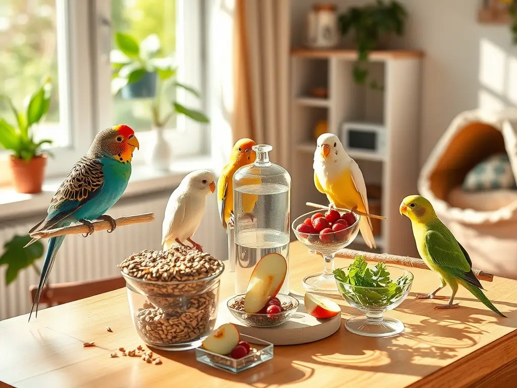 Estación interior de alimentación para aves