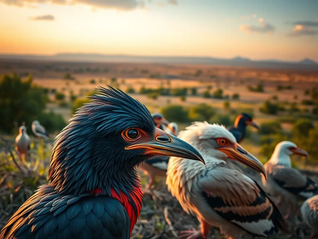 Un paisaje de México con aves pteropods y El Niño