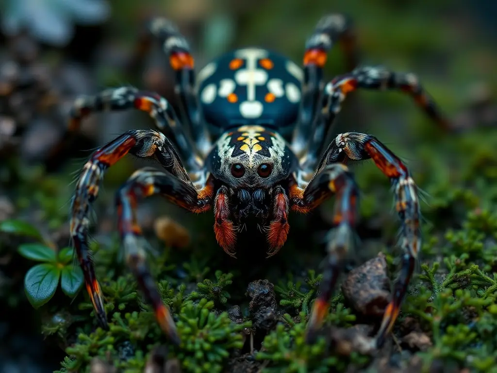 Imagen de una araña Badumna insignis realista y detallada