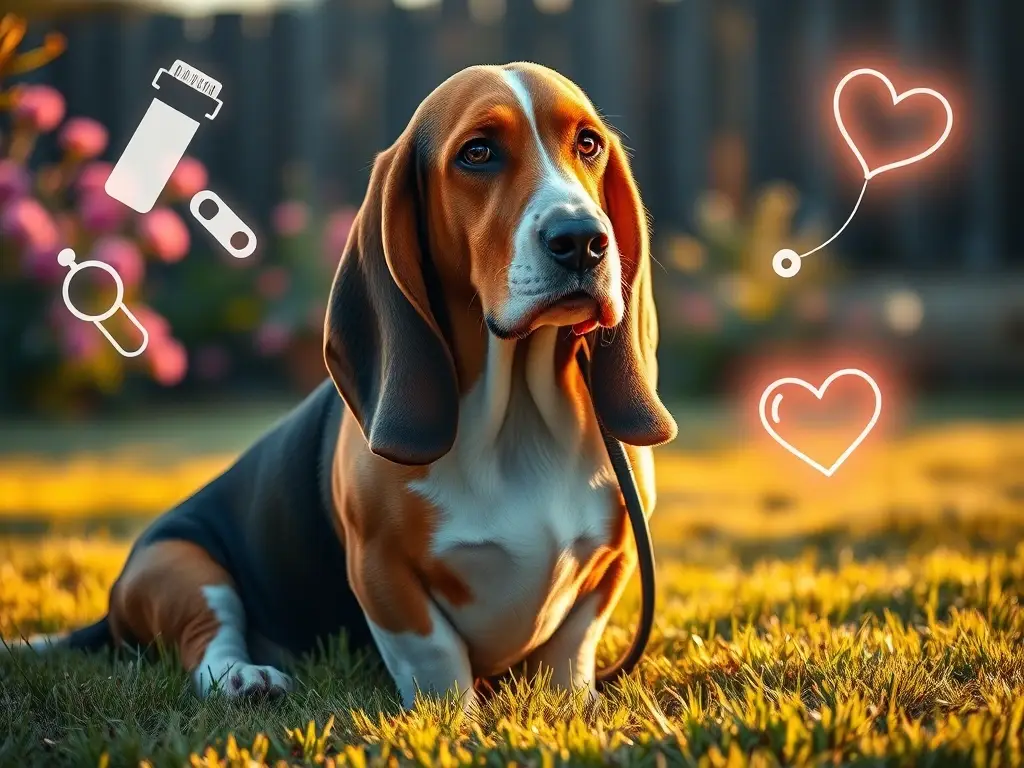 Basset Hound realista 8K en pasto