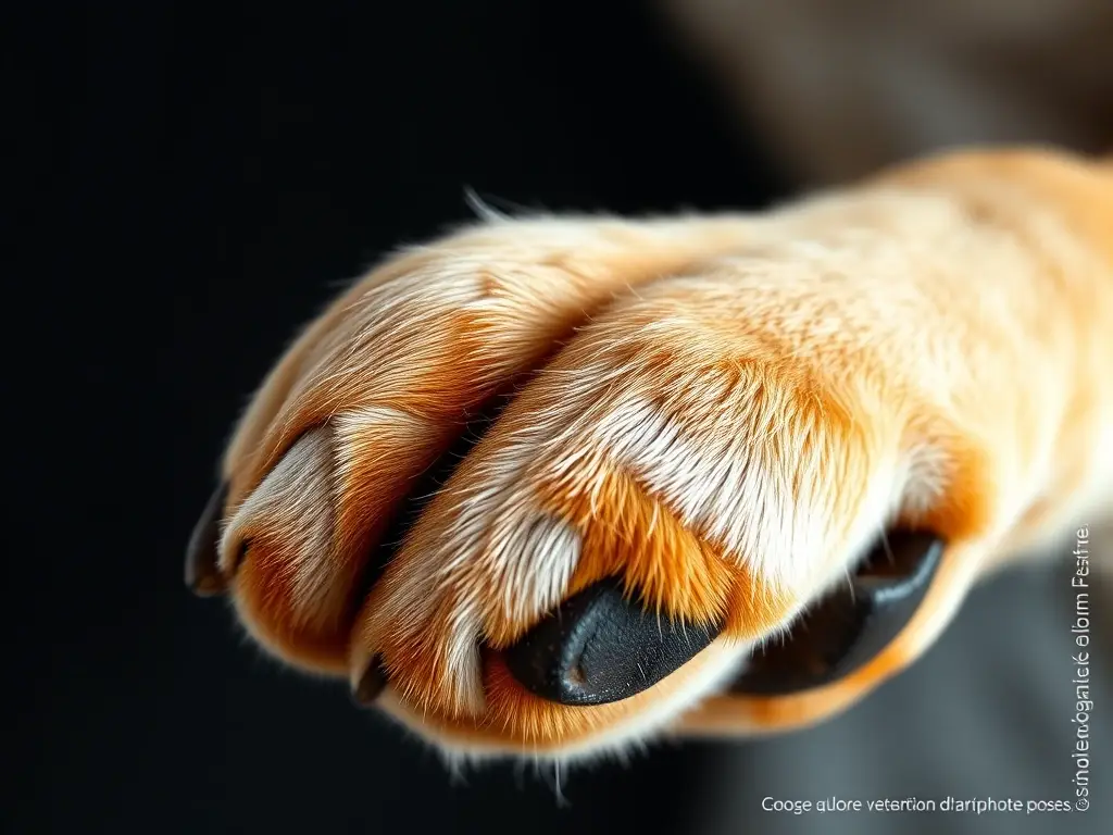 Imagen realista, de pie, paw de perro, sin elementos negativos