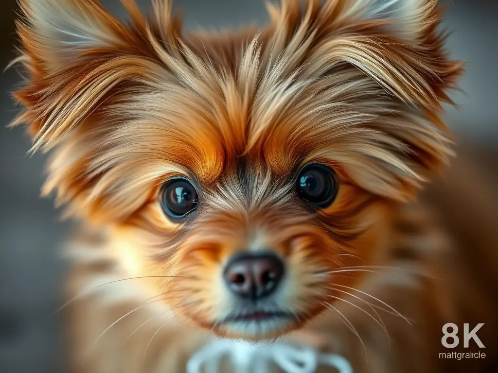 Fotografía de retrato realista de Bichón Maltés con expresión natural