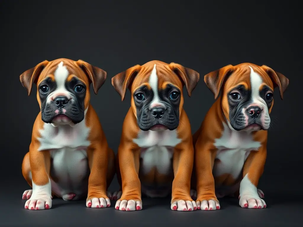 Foto de cachorros de Boxers realistas y detallados