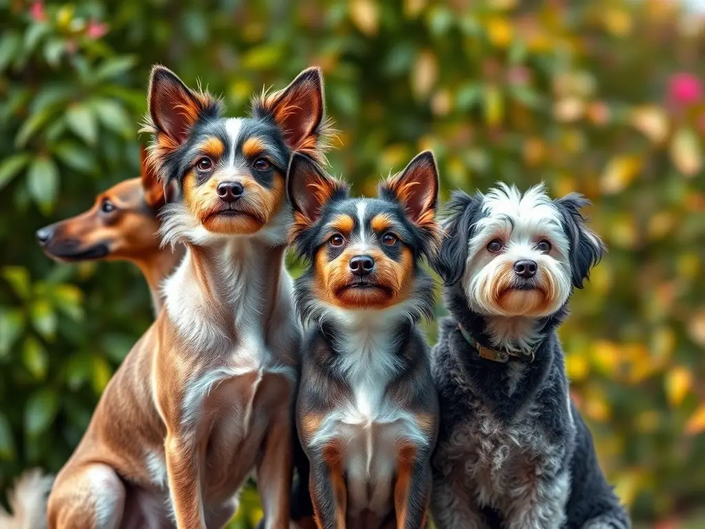 Diseño de portada realista para un libro sobre razas de perros con nombres de aves