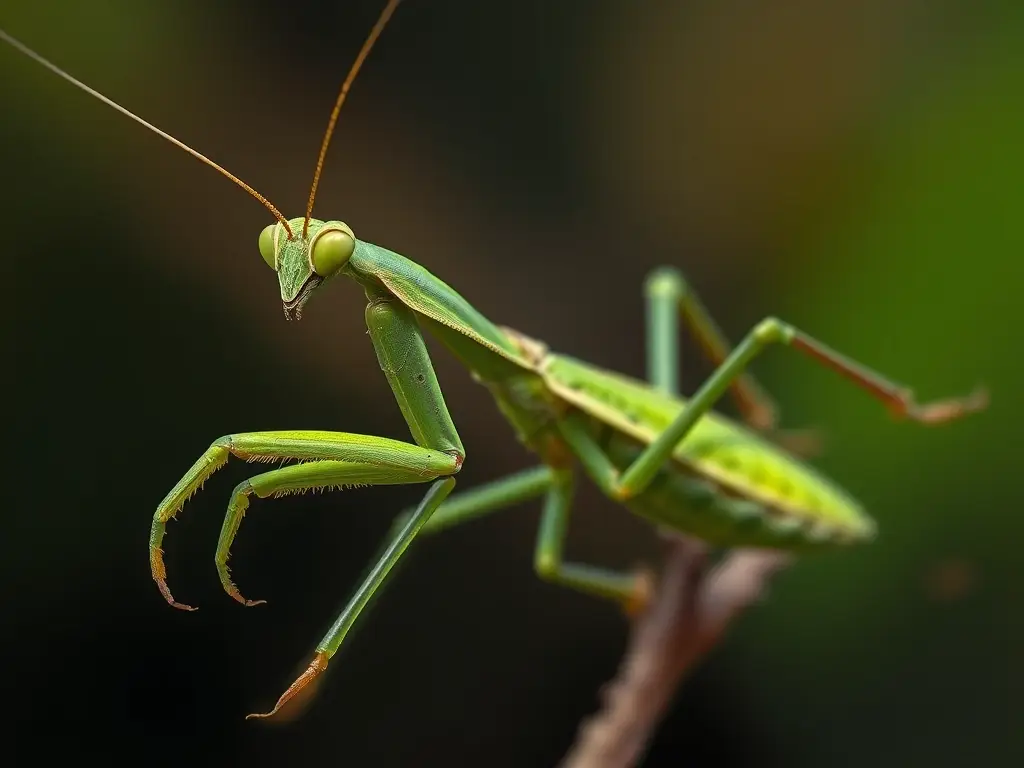 Imagen realista de mantis religiosa, detallada y natural