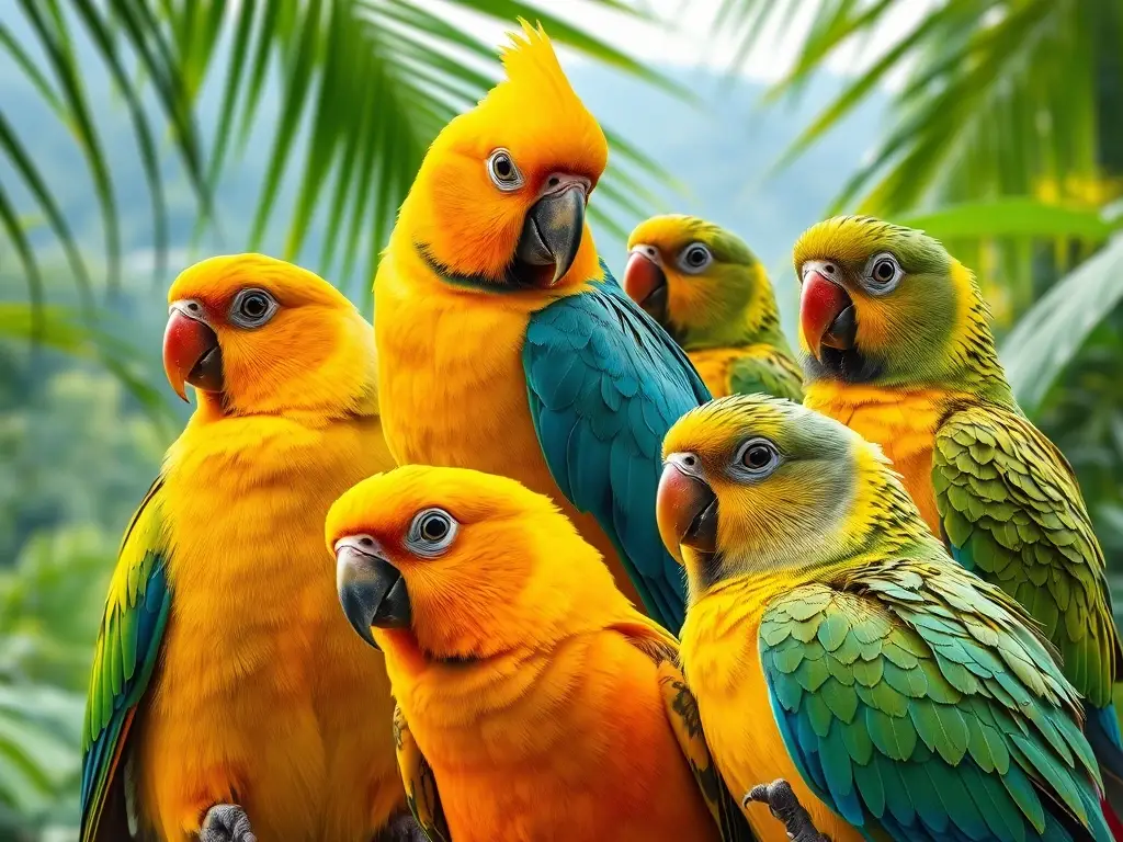 Fotografía de aves canarias vibrantes y detalladas