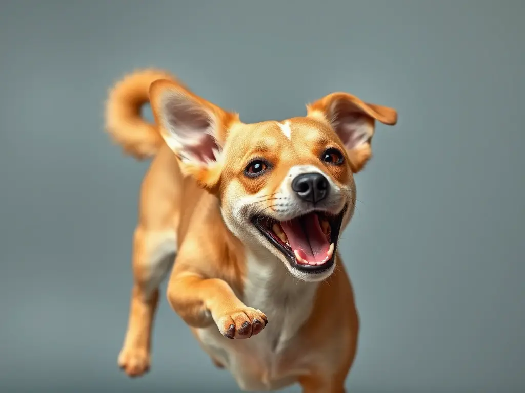 Imagen de perro juguetón y saludable con canela natural